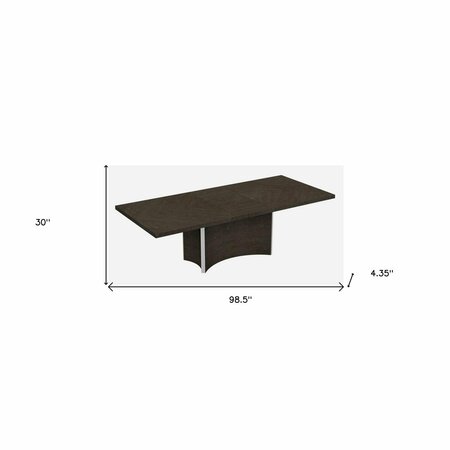 Homeroots Gray Dining Table 98.5 x 4.35 x 30 in. 366367